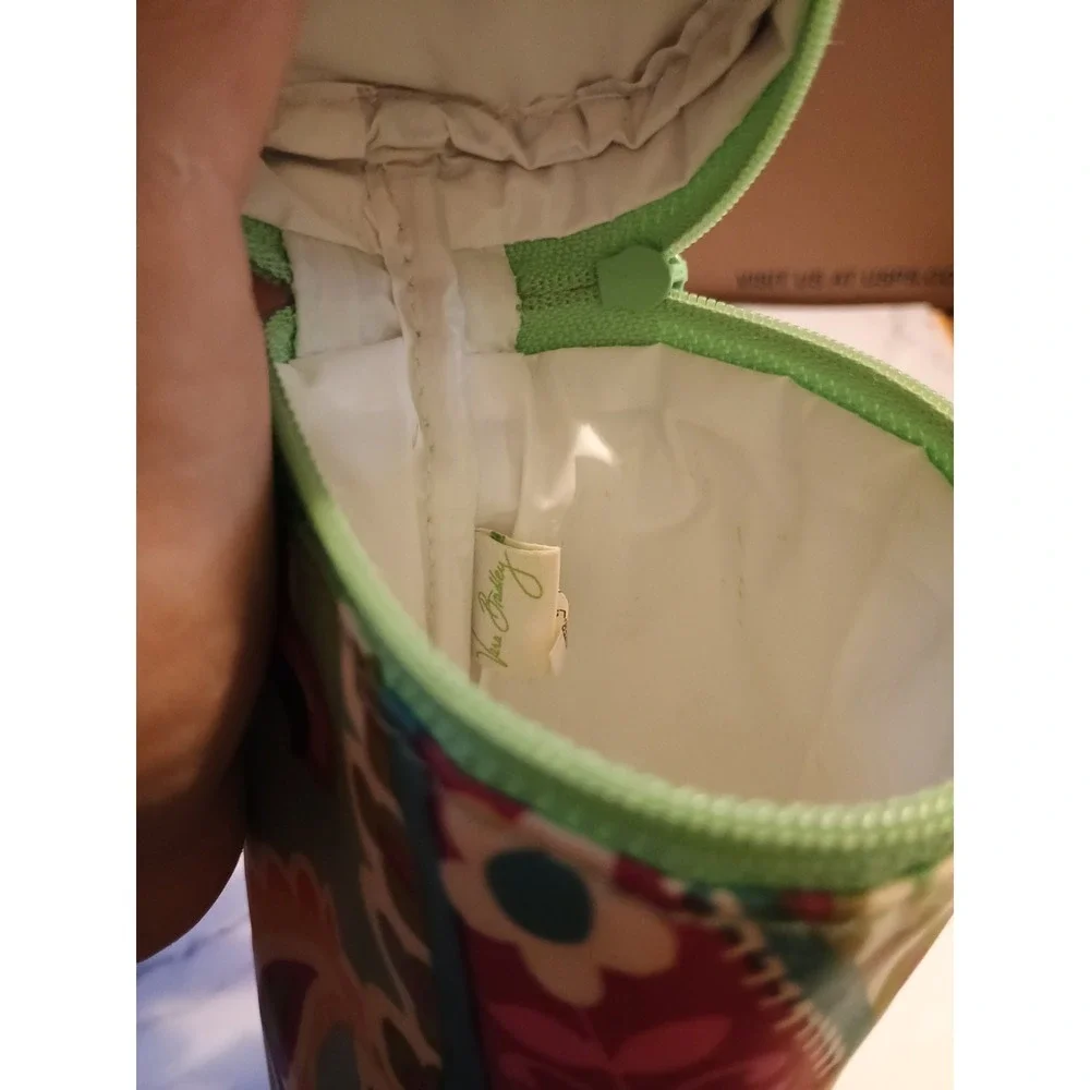 Vera Bradley Water Bottle Caddy Tutti Frutti Design Wristlet Holder Zip‎ Up